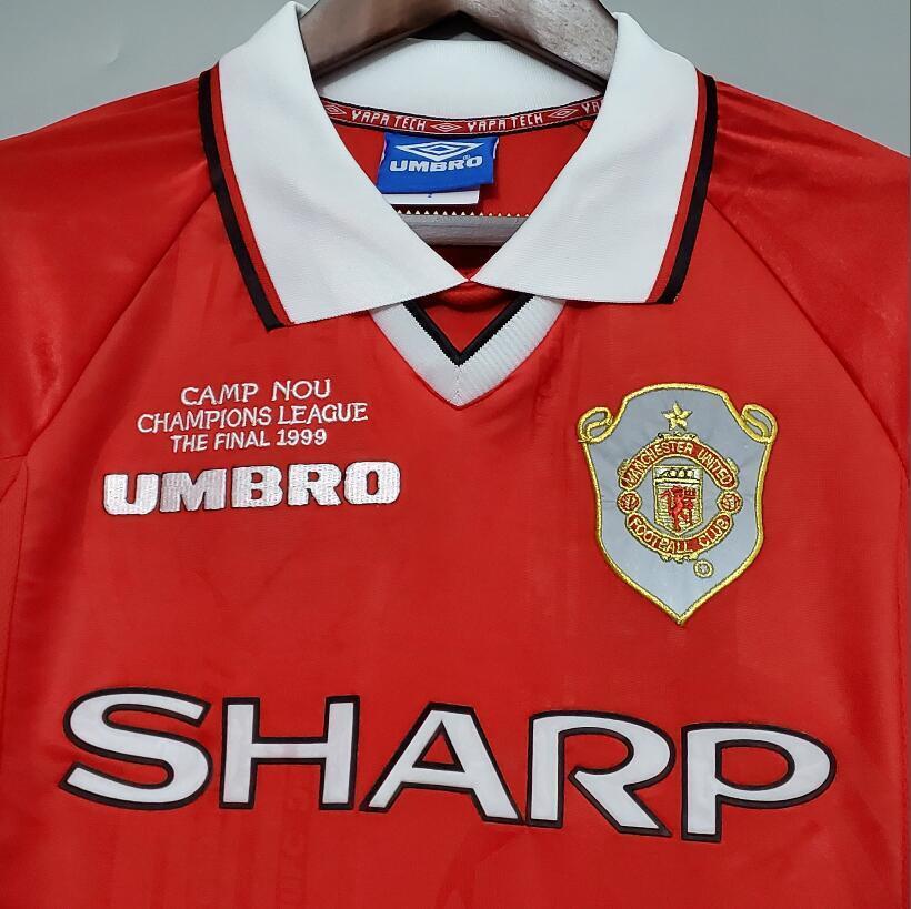 99/00 Manchester United  home long sleeved retro football jersey