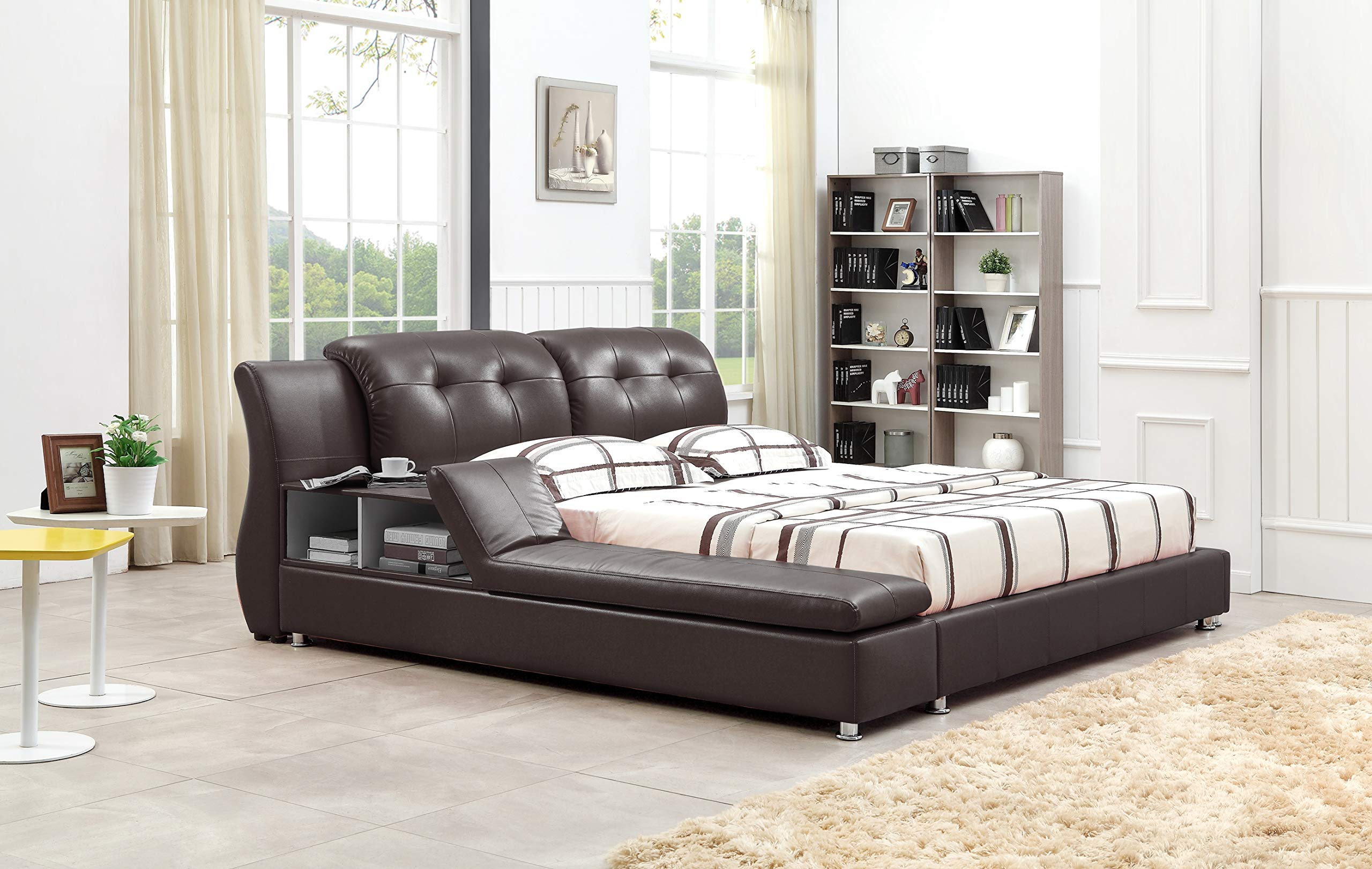 King Size Platform Bed, Luxury Bed Frame, Modern Upholstered Bed, No Box Spring Needed