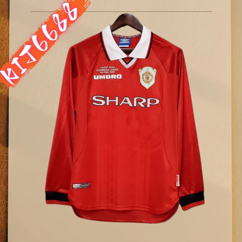 99/00 Manchester United  home long sleeved retro football jersey