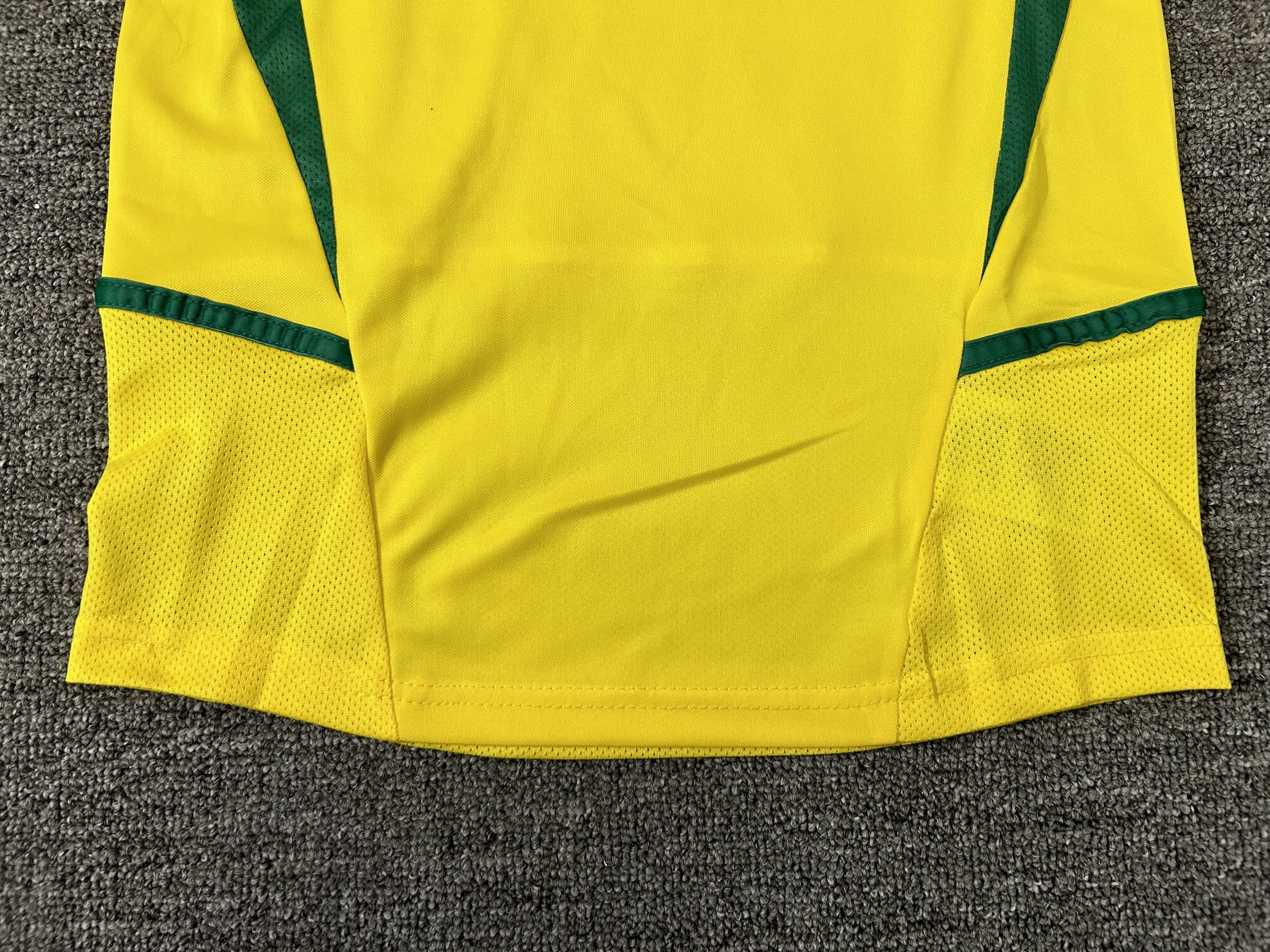 2002 Brazil home Retro long sleeves Kids Kit