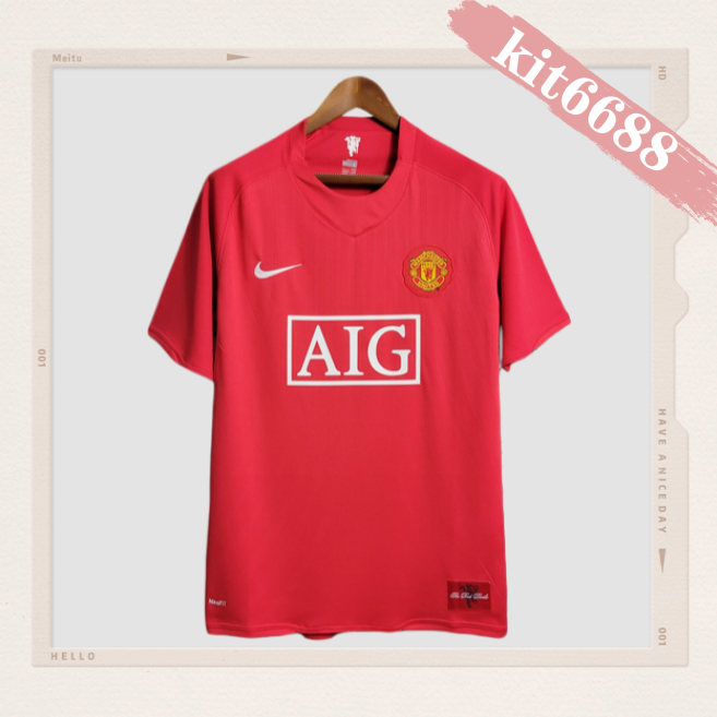 07/08 Manchester United  home  Retro football  soccer  jersey