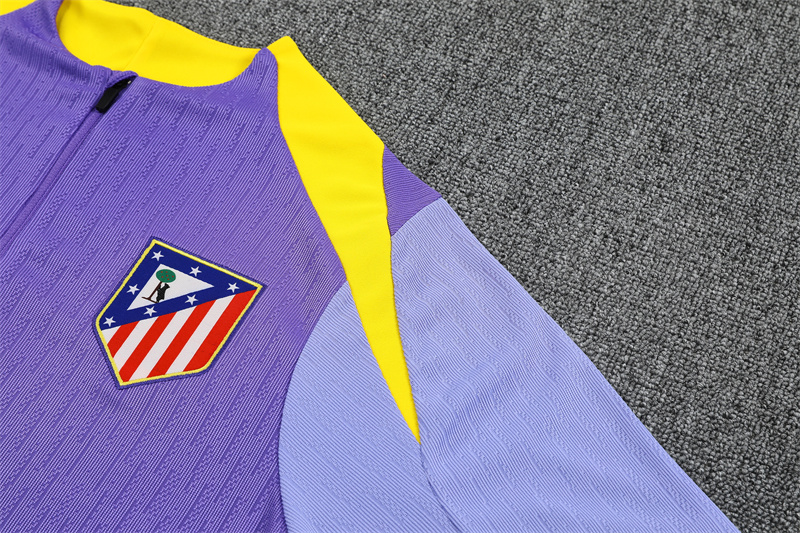 2025/2026Atletico Madrid Purple Adult Half Zip Training Suit (Adult Kit)