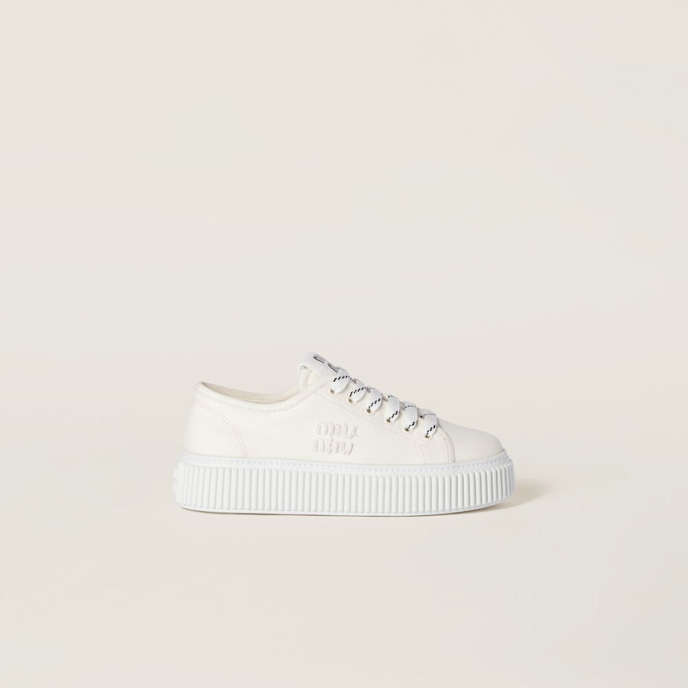 Denim sneakers with logo