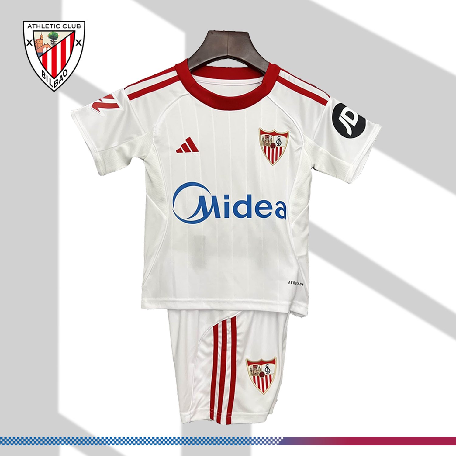 2025/2026 Sevilla Home Football Jersey (Kids Kit socks）