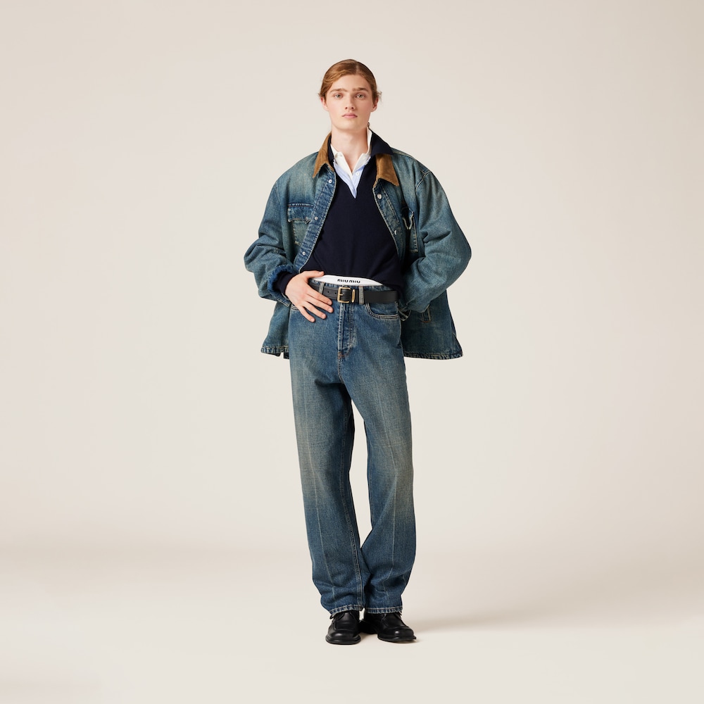 Denim five-pocket jeans