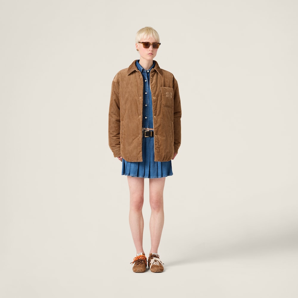 Medium-weight corduroy down jacket