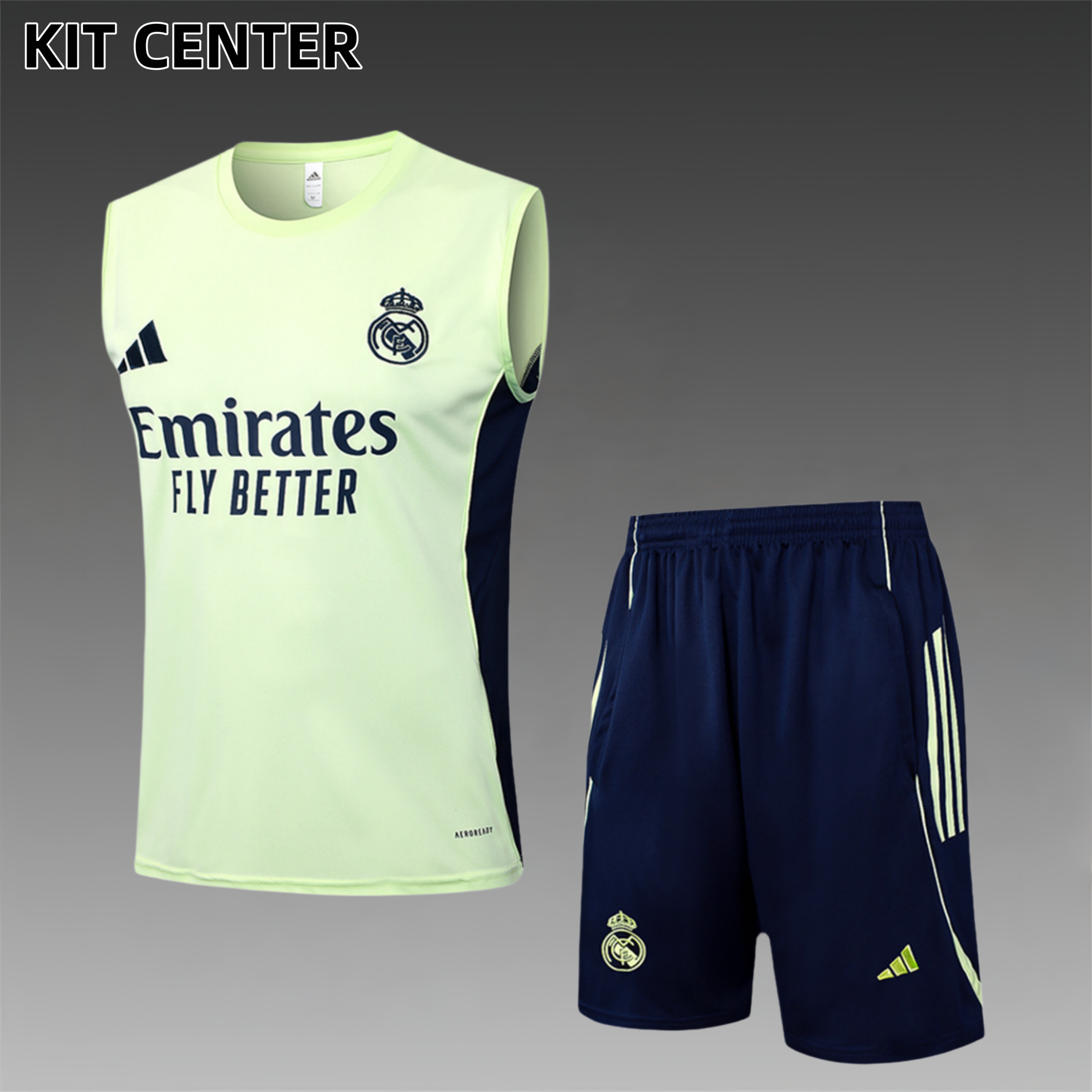 2025/2026 Real Madrid light green adult vest training suit (Adult Kit)