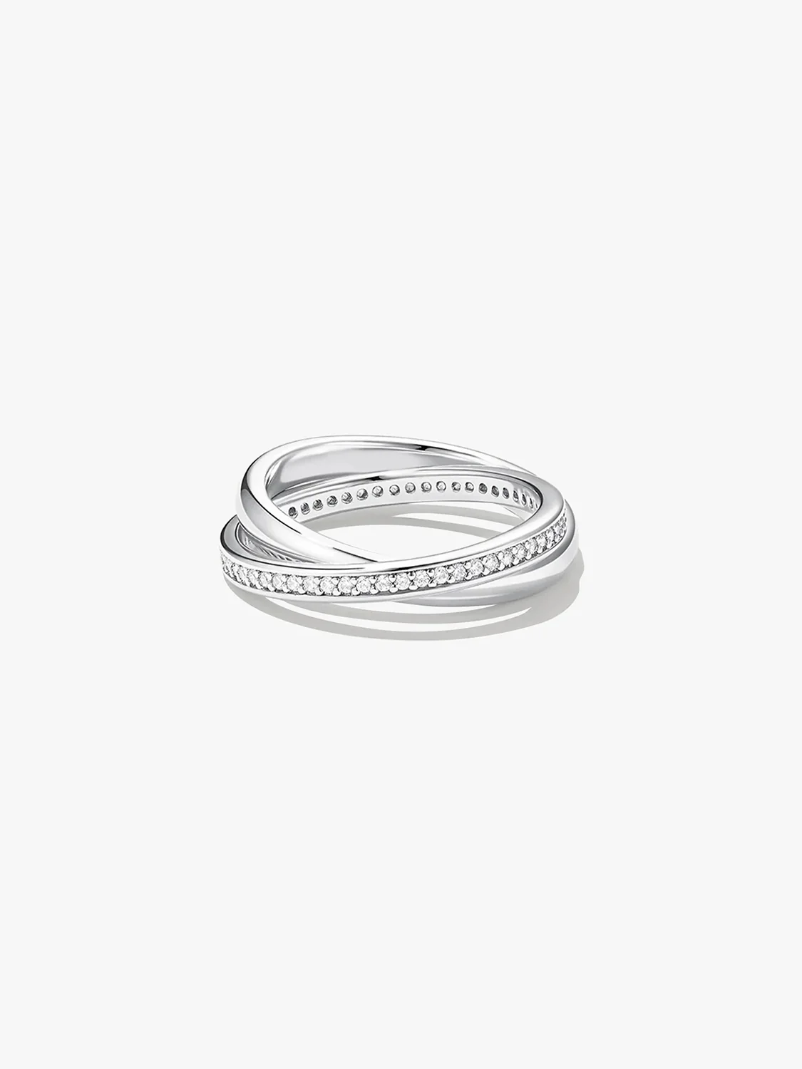 Pave Duo Crossover Ring