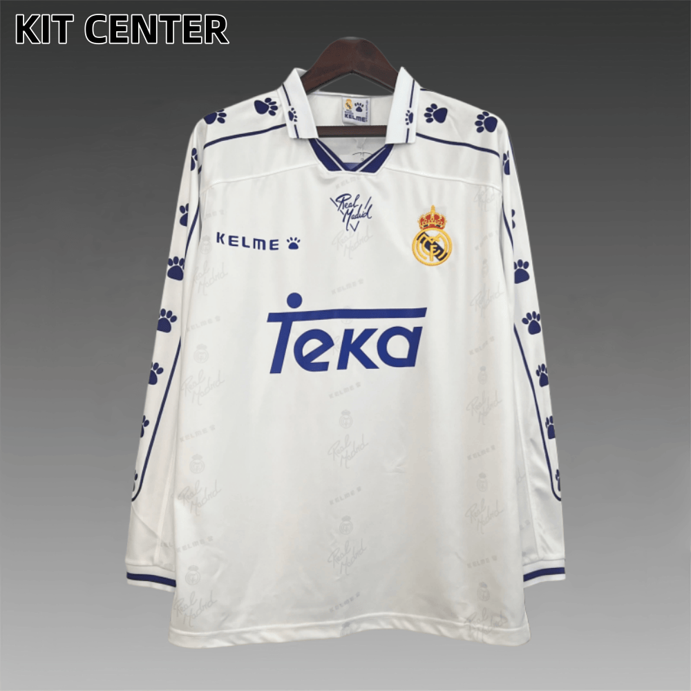 1994/1996 Real Madrid home Long Sleeve Retro Football Shirt