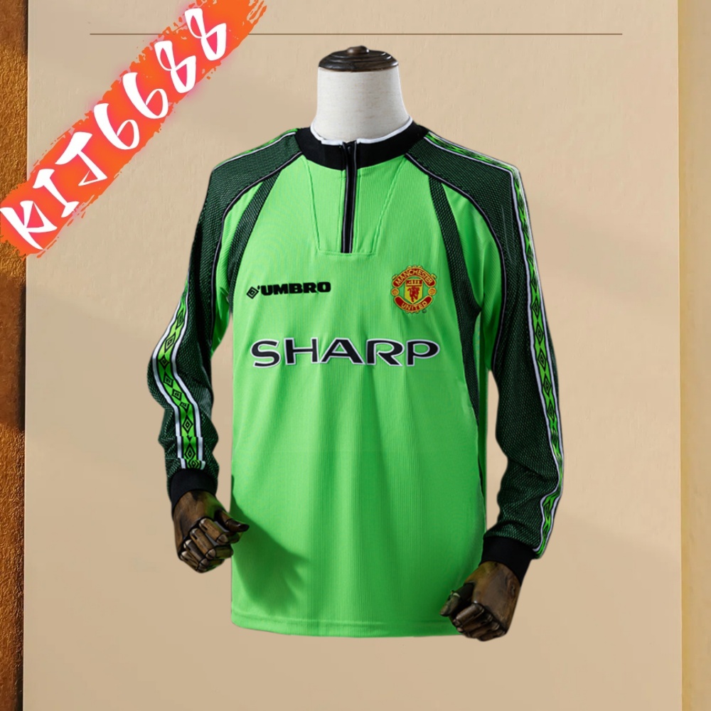 98/99 Manchester United Goalkeeper long sleeved retro football jersey