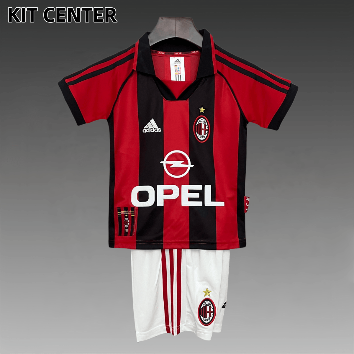 1998/1999 AC Milan Home Retro Football Jersey (Kids Kit)