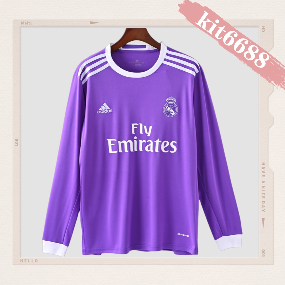 2016/2017 Real Madrid Away Retro long-sleeve Football Shirt
