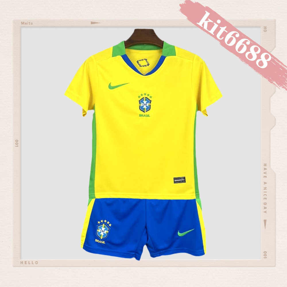 2025/2026 Brazilian Home  Football Shirt Kids Kit socks