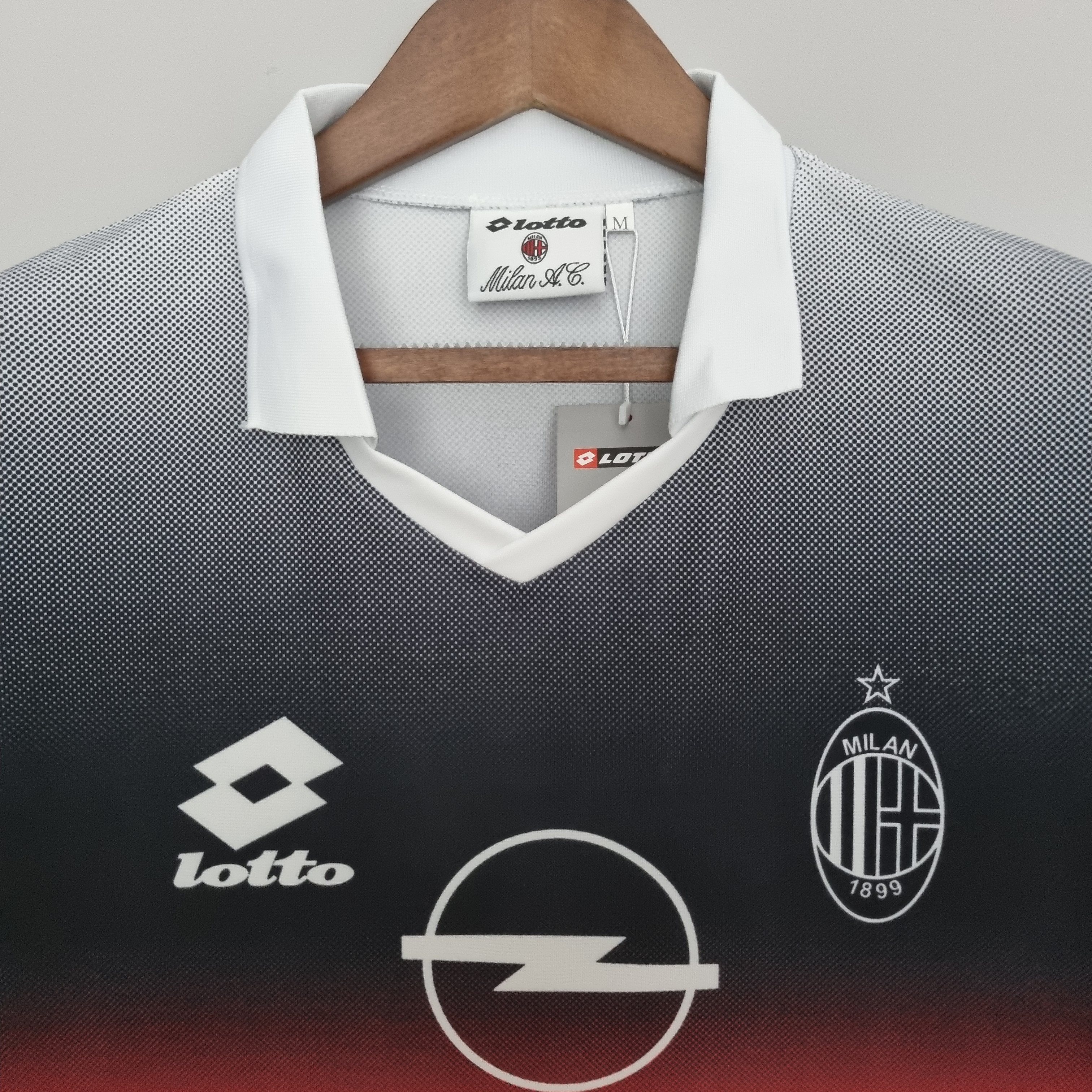 1995/1996 AC Milan Retro Black and White Training Shirt