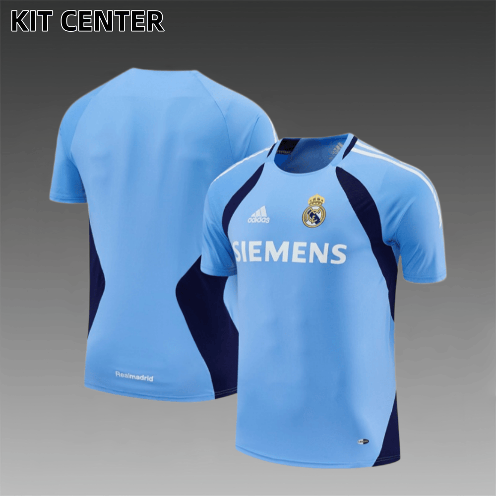 05/06 Real Madrid Retro Training Uniform short sleeves- Sleeve Football Shirt