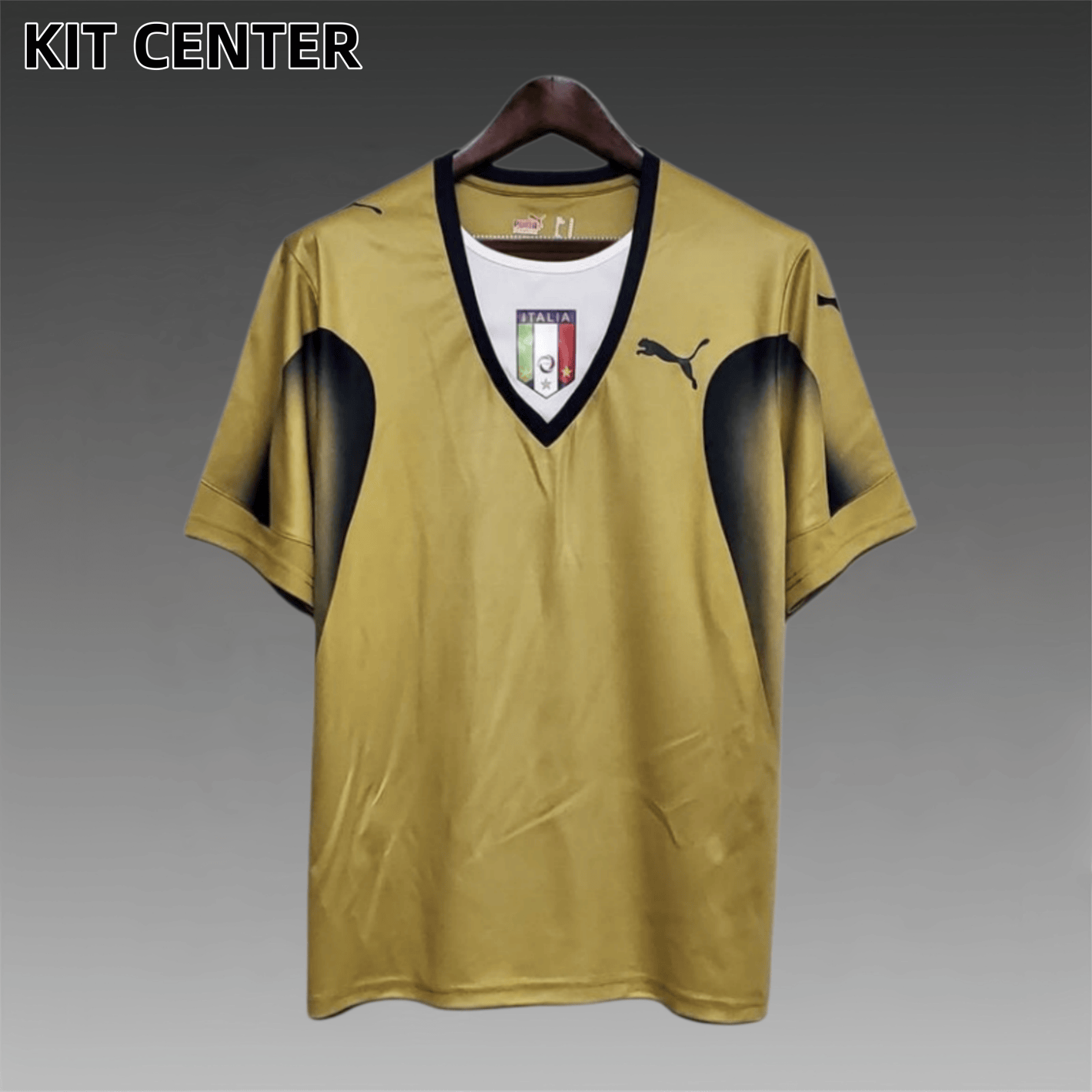 2006 Italy Golden Retro Football Shirt