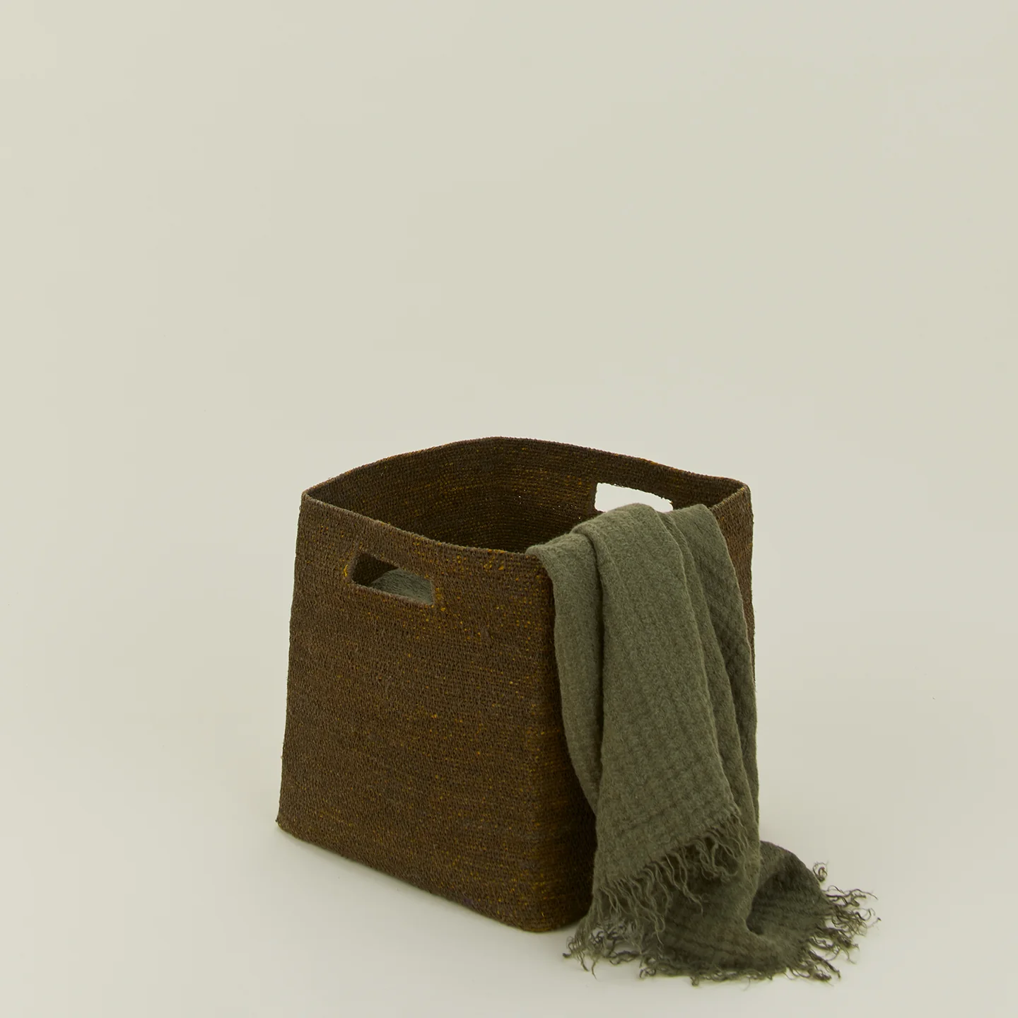 Essential Square Basket - Olive