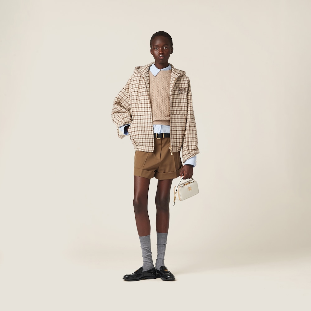 Check blouson jacket