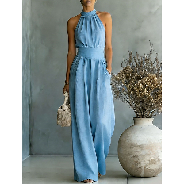 MOUWLOZE HALTER JUMPSUIT
