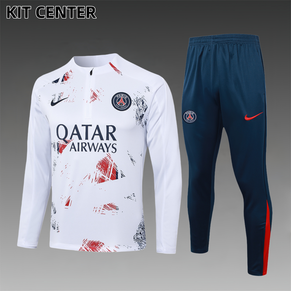 24/25 Paris Saint-Germain Half-Zip Tracksuit (Adult Kit)