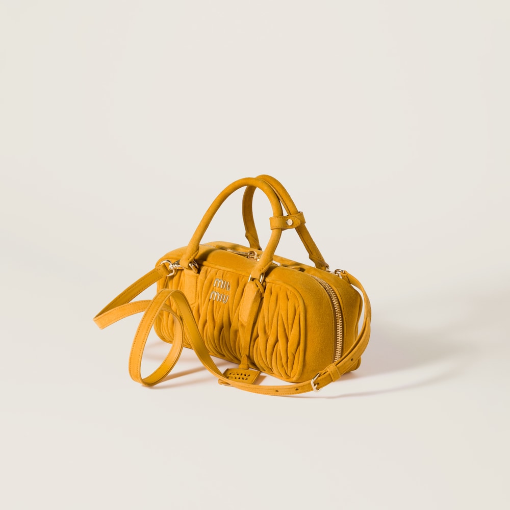 Arcadie matelassé suede bag