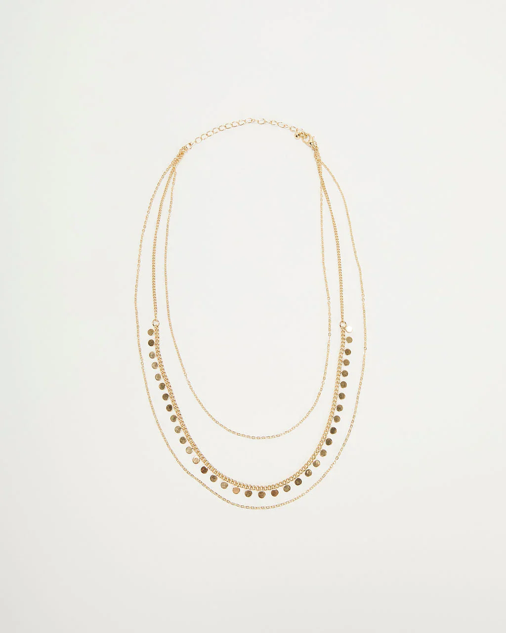 Jett Layered Disc Necklace