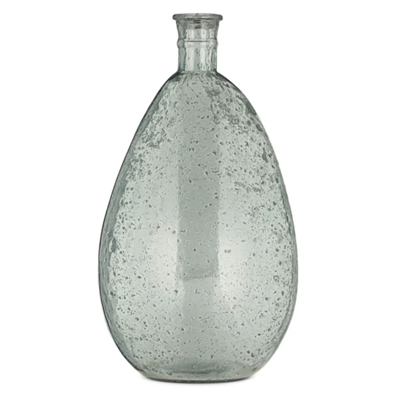 Virya Recycled Glass Vase, H41 cm, Pale Blue