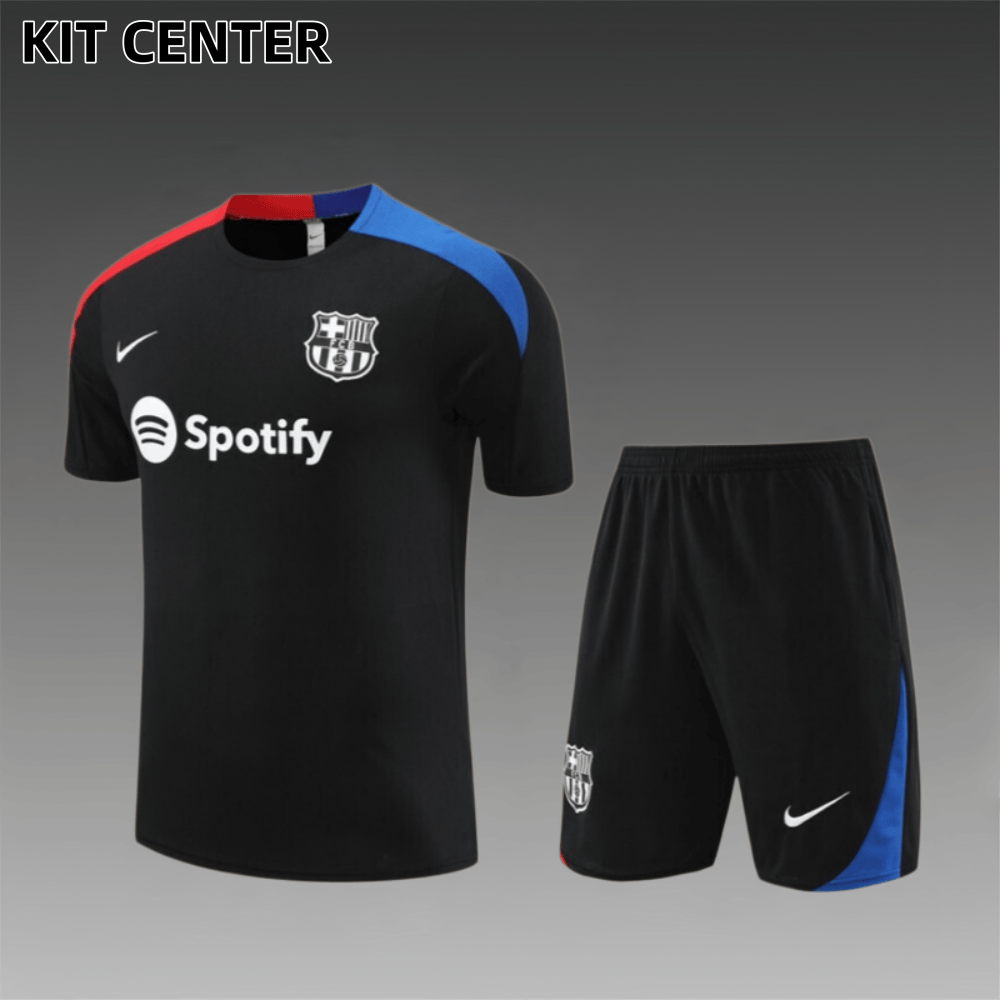 24/25 Barcelona Short  Sleeve Training Wear (Adult Kids Kit)
