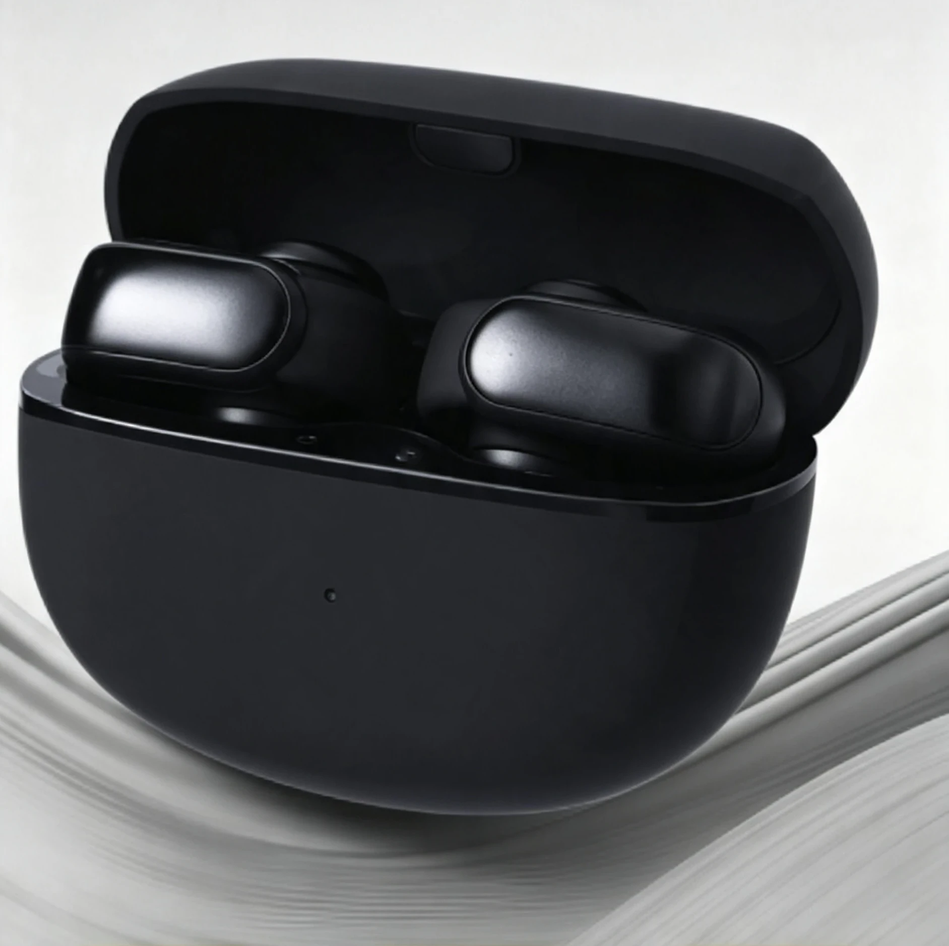 V12 Clip-On Open Ear Bluetooth Earbuds, True Wireless Sports Earphones, Stereo Surround Sound with Clear Calls