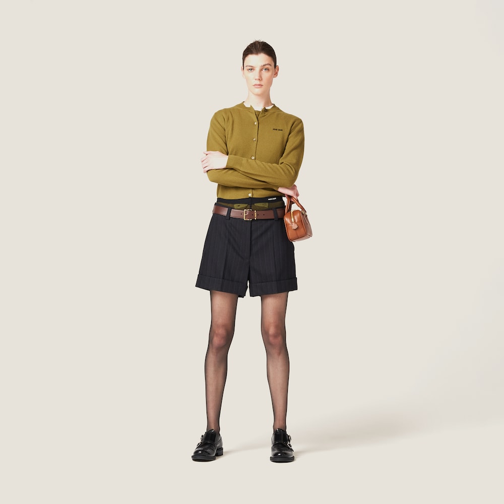 Pinstripe Bermuda shorts