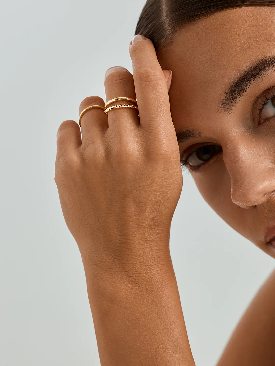 Twist Double Band Open Ring