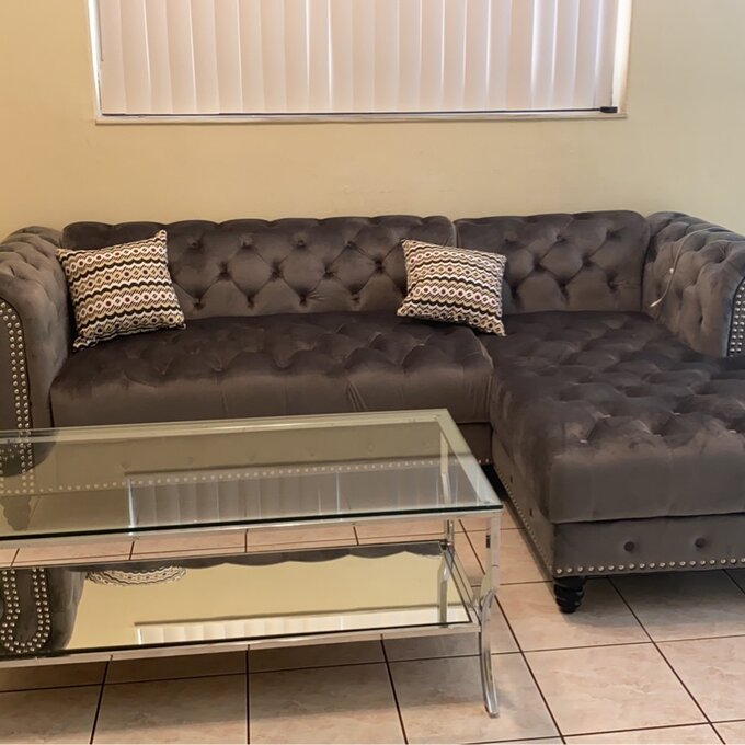 Lora 2 - Piece Upholstered Chaise Sectional