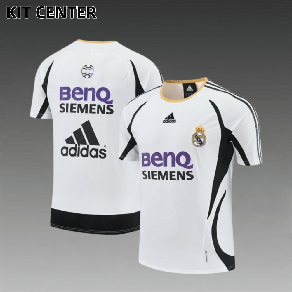 06/07 Real Madrid Retro Training Uniform short sleeves- Sleeve Football Shirt