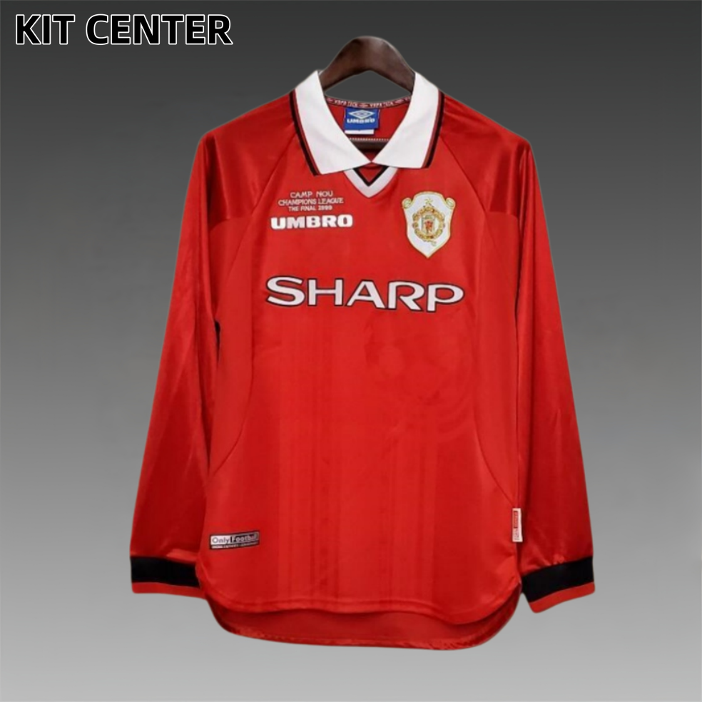 99/00 Manchester United  home long sleeved retro football jersey