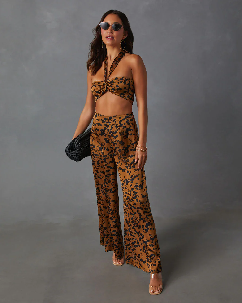 Easy Tiger Animal Print Halter Bra Top