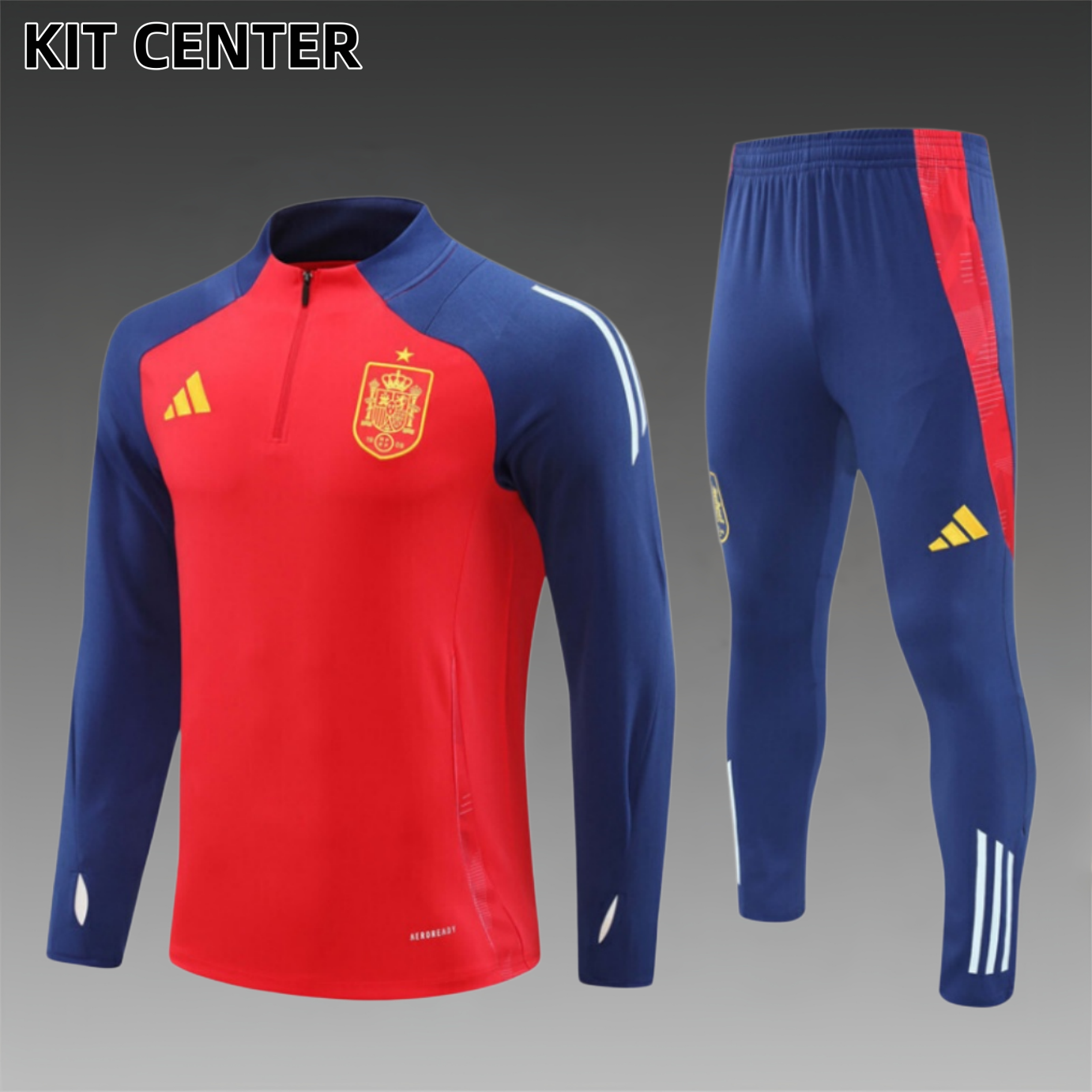 24/25 Spain red Half Zip Training Kit (Adult Kids Kit)