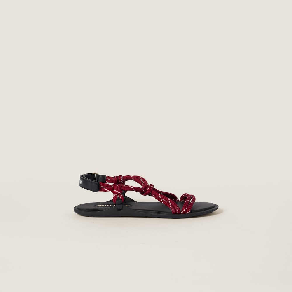 Riviere cord and leather sandals