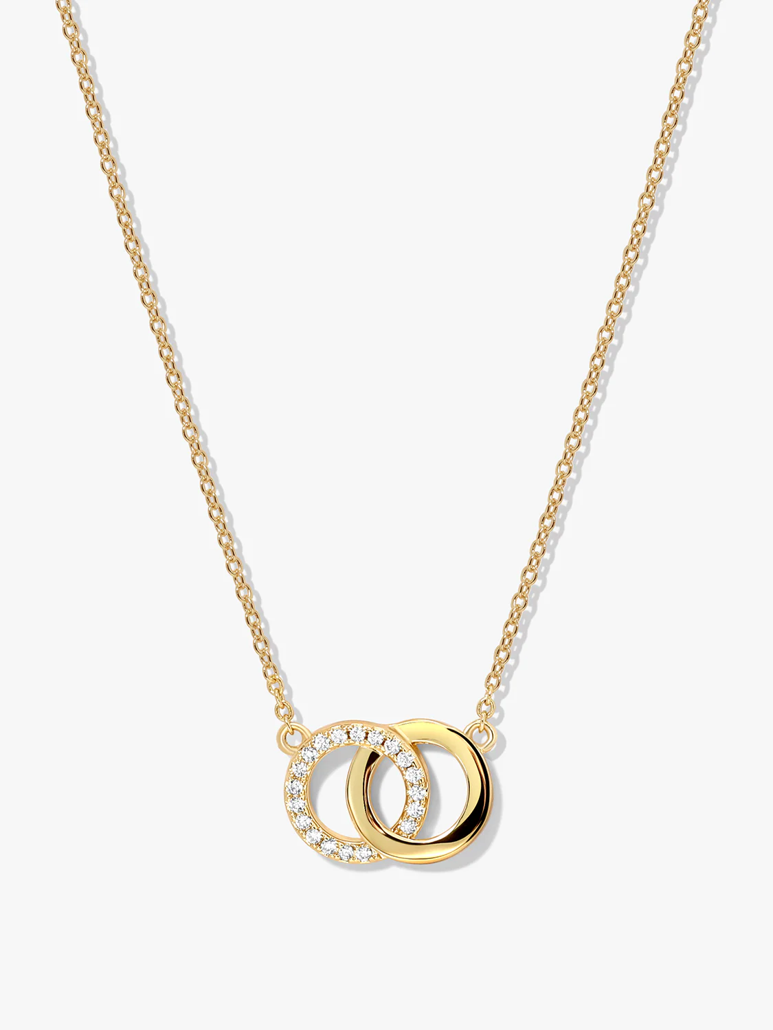 Pave Double Circle Necklace