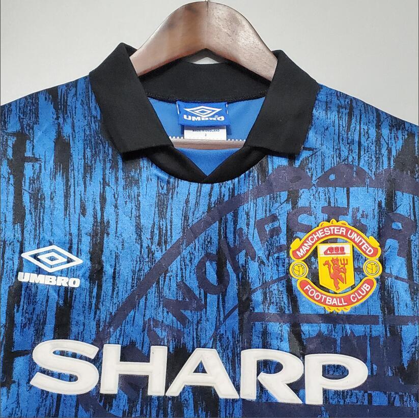 92/93 Manchester United Away  retro football jersey
