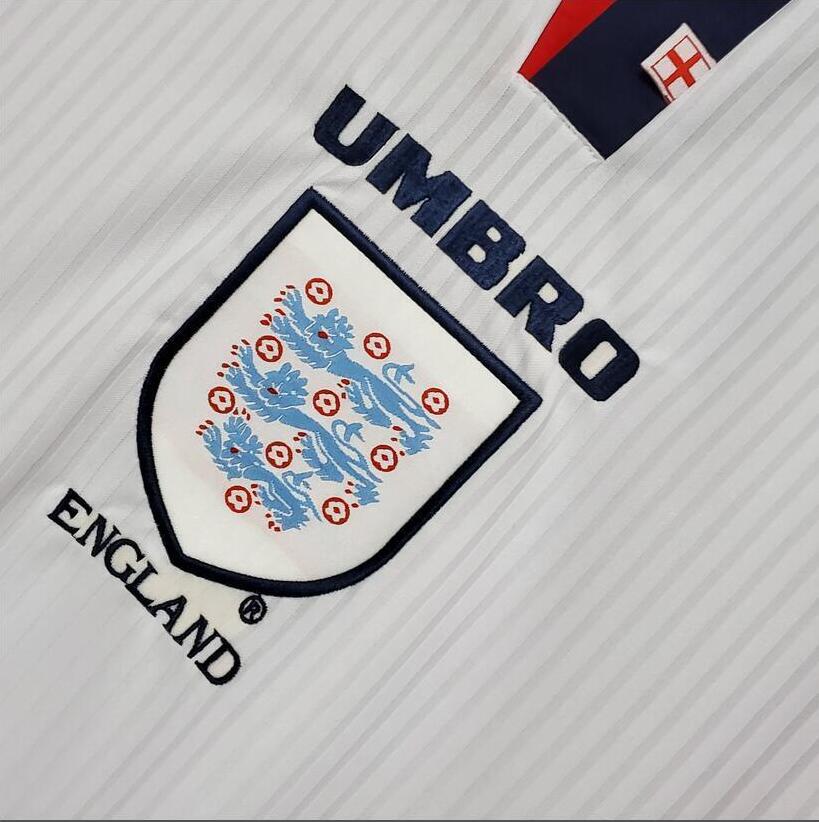 1998 England home  long sleeves Retro Football Soccer jerseys