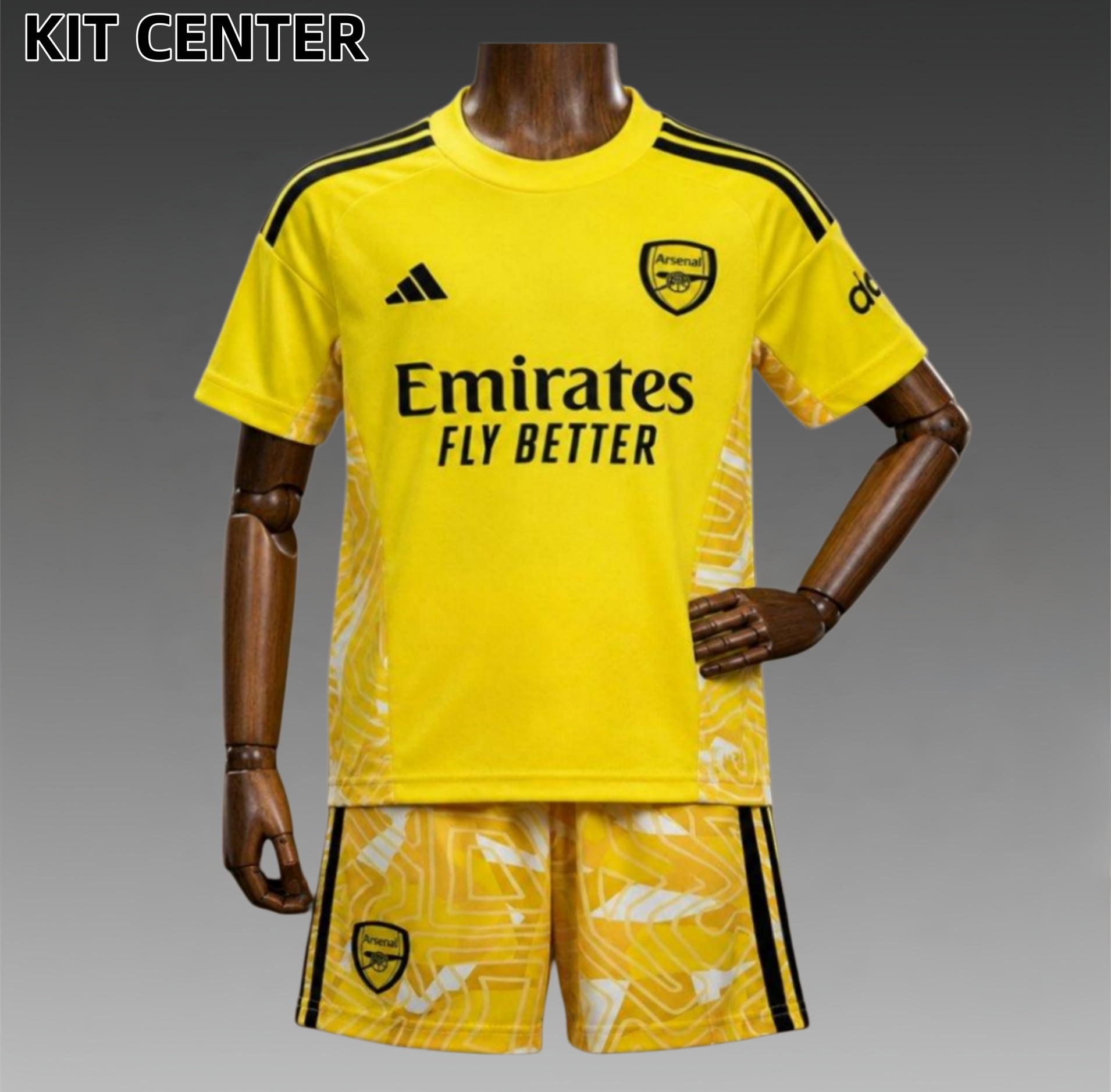 2026/2027 Arsenal Goalkeeper Yellow/White Football Shirt (Adult Kids Kit socks)