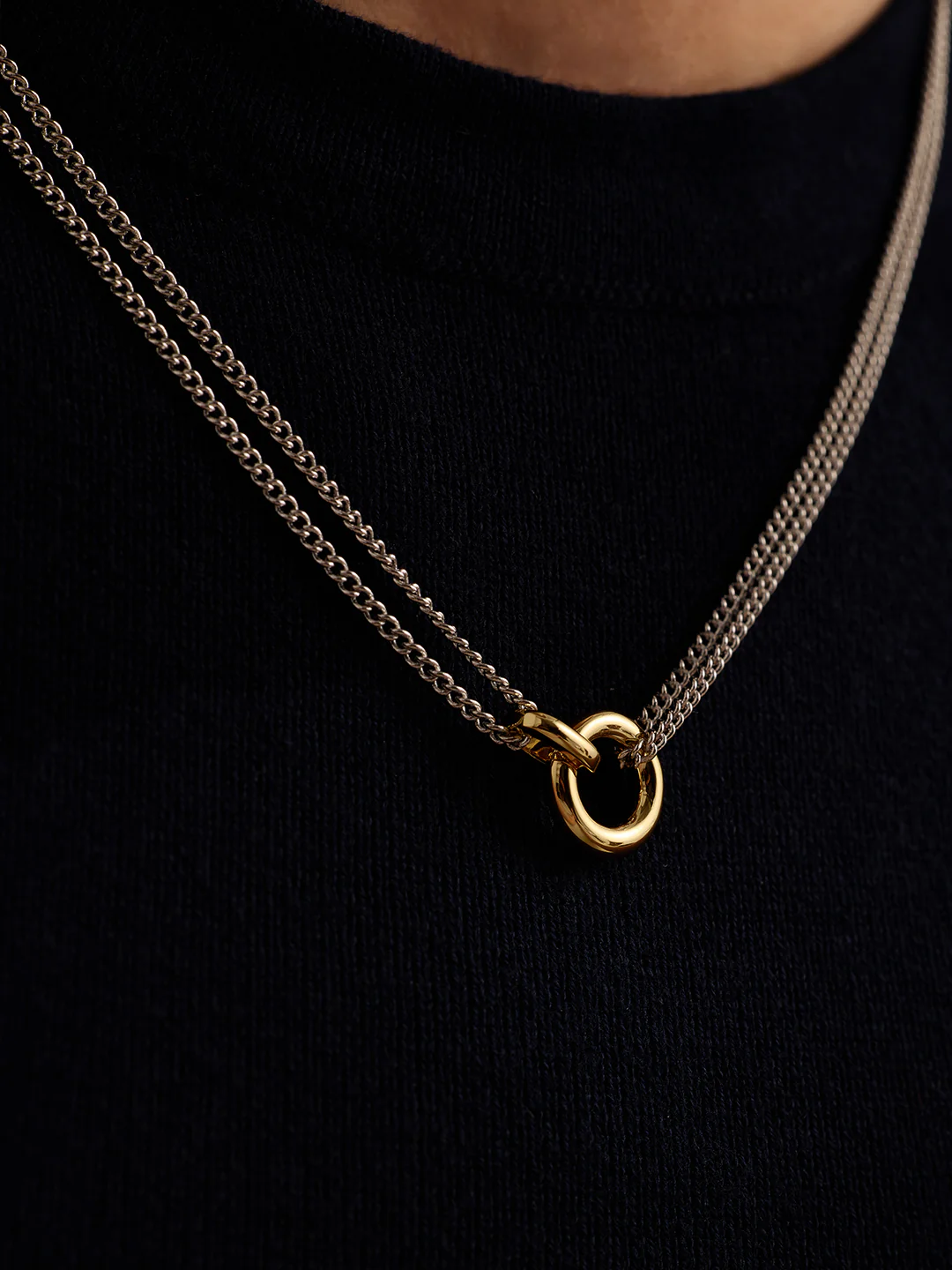 Mixed Linked Layered Necklace