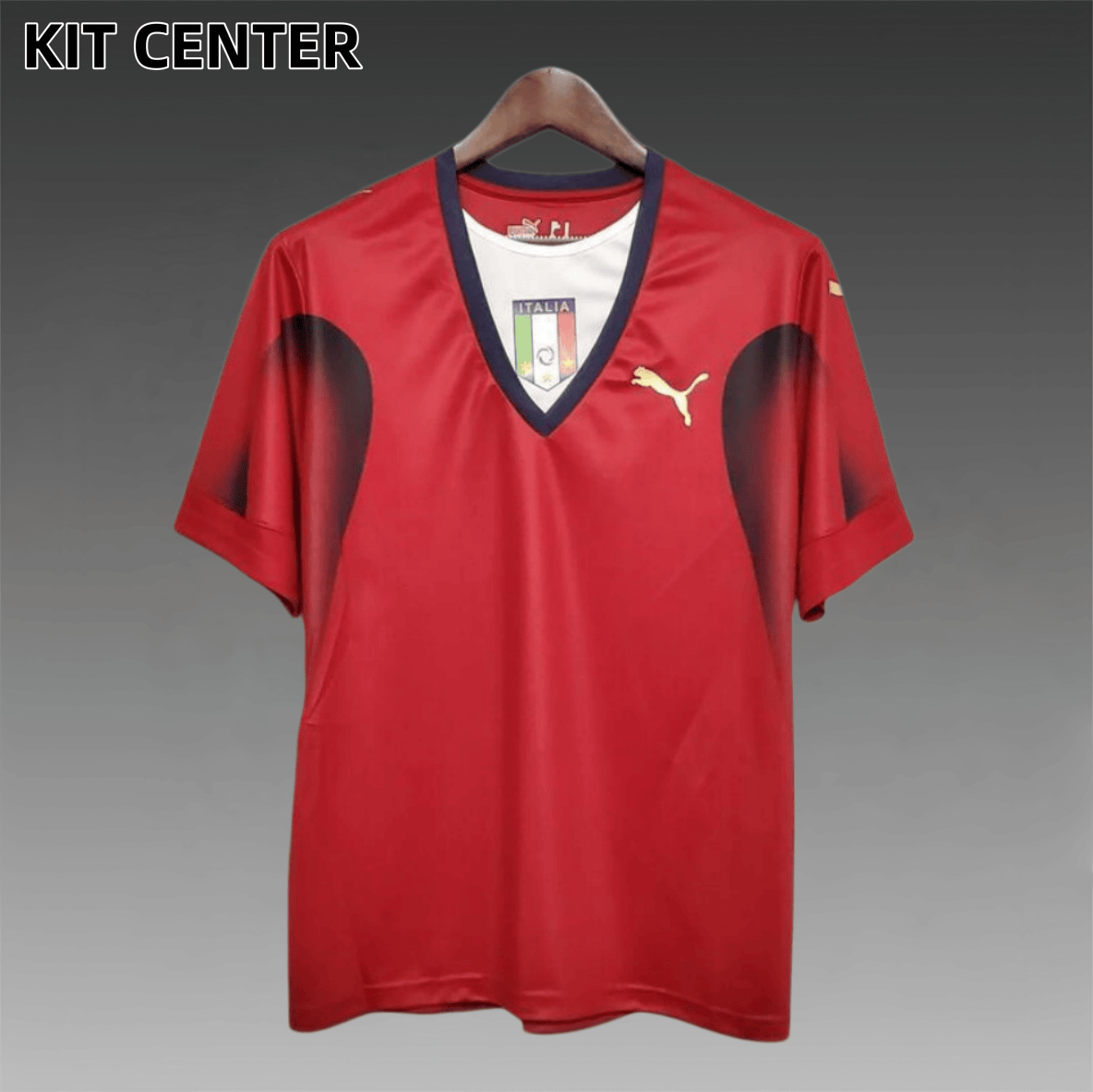 2006 Italy Red  Retro Football Shirt