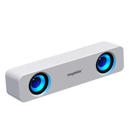RGB Computer Soundbar, Wired & Bluetooth Dual Mode Desktop Gaming Speaker, Stereo Bass PC Sound Bar for Laptop Desktop, Multimedia Speaker for Gaming, Movie, Music Playback