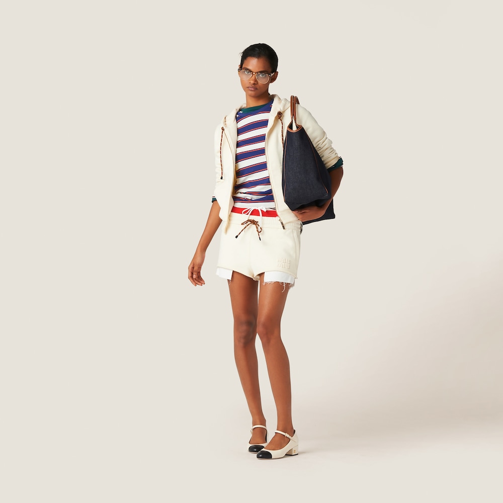 Cotton fleece shorts