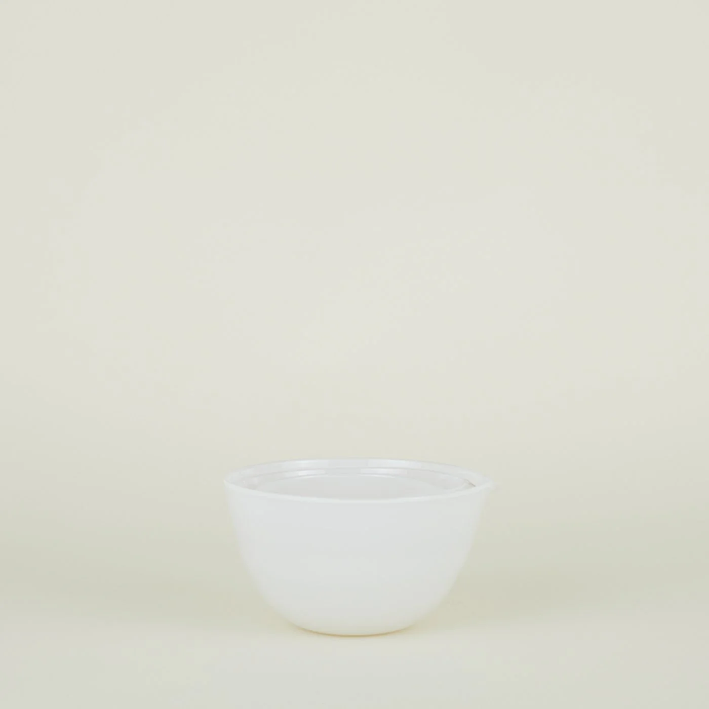 Blown Glass Mixing Bowls - White