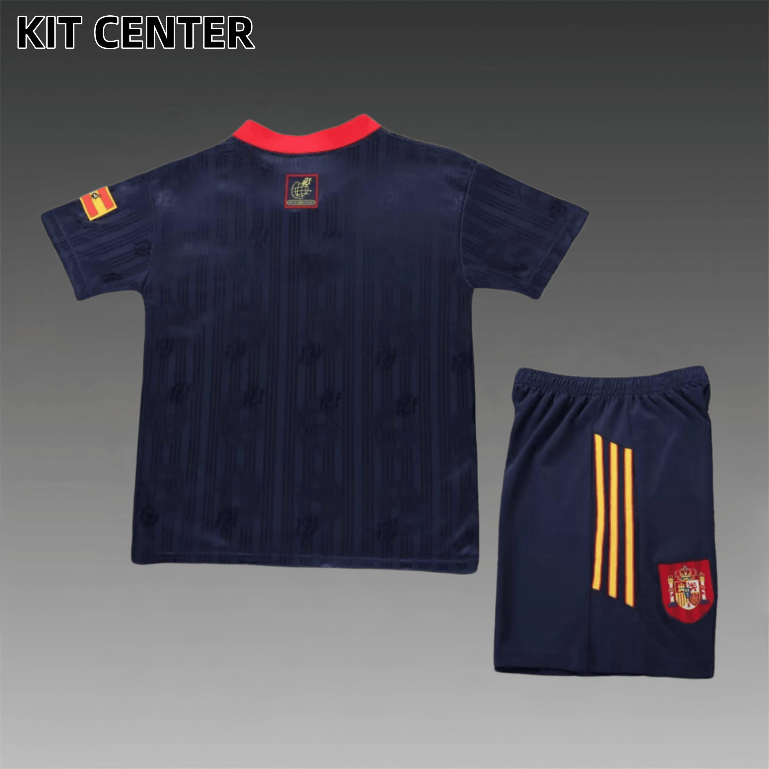 1996 Spain Away Retro Football Shirt  Kids Kit