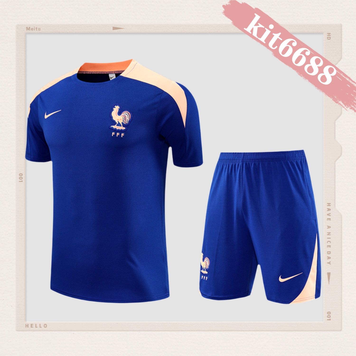 2025/2026 France Short Sleeve Training Kit (Kids Kit)