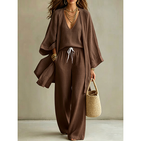 DRIEDELIGE ZOMEROUTFIT MET
