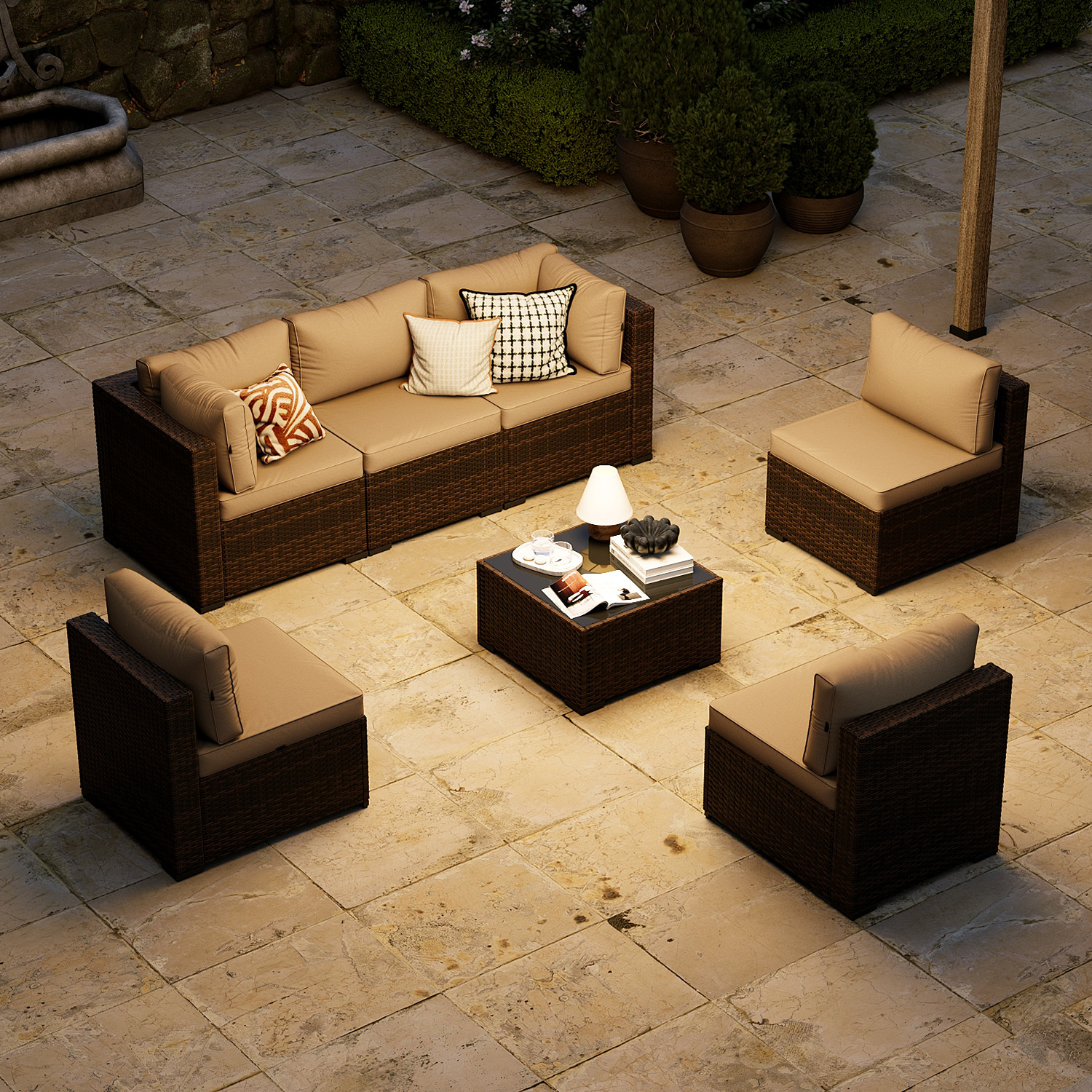 Nordivale 7&8-piece outdoor patio furniture set, including a 40